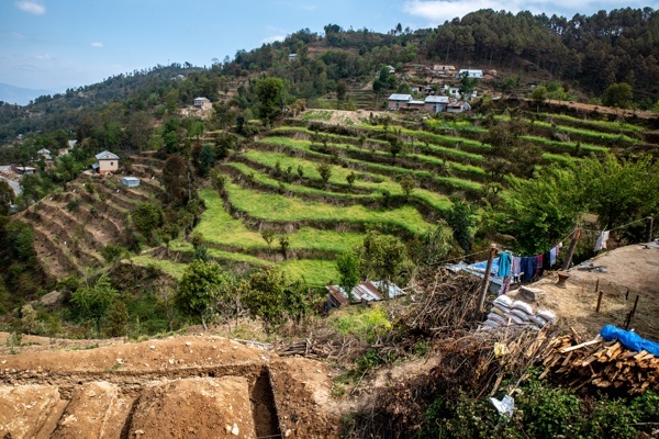 Landschaft bei der 3-Tages-Wanderung durch das Kathmandu-Tal in Nepal