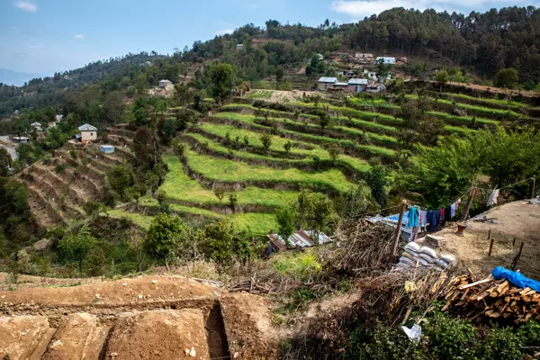 Landschaft bei der 3-Tages-Wanderung durch das Kathmandu-Tal in Nepal