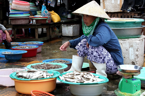 Fischmarkt in Saigon, Vietnam