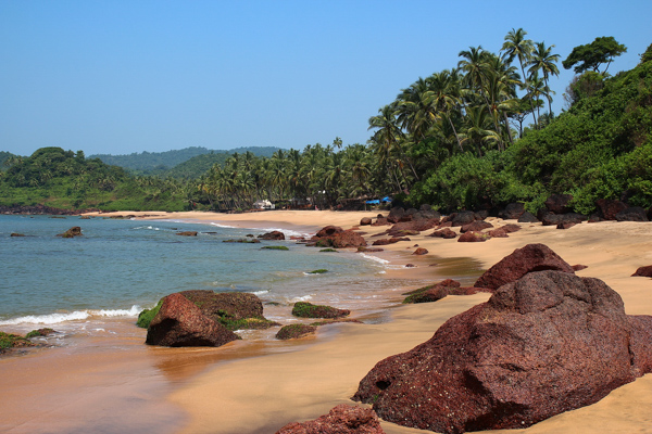 Eine der Traumstrände von Agonda auf Goa, Indien