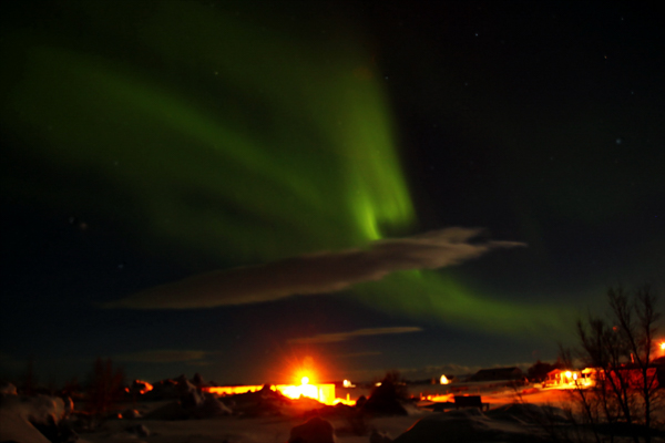 Polarlichter zwischen Reykjavik und Keflavík - ein Naturschauspiel