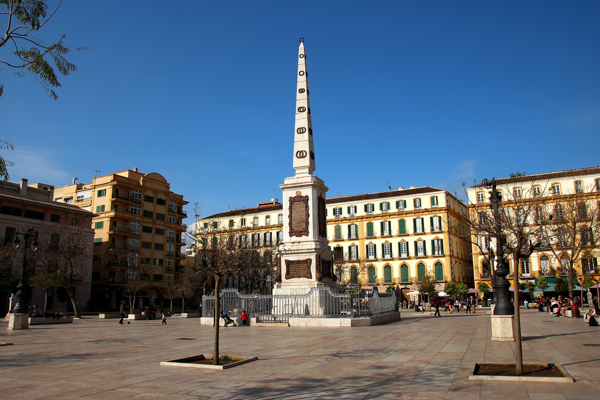 Die Plaza de la Merced ist der ideale Ausgangspunkt, die schöner Altstadt erkunden, Malaga, Andalusien, Spanien