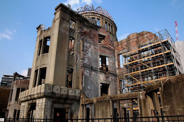 Ruinen der Atombombenkuppel im Friedenspark in Hiroshima, Japan